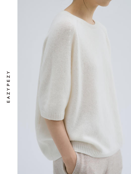 24AW 棉花糖圆领纯羊绒短袖 商品图1