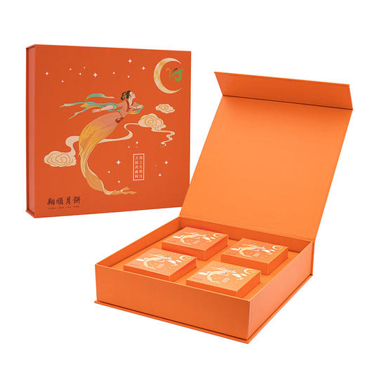 2025翔顺月饼系列 流心七星月660g精装四色月600g特色咸五仁月600g豪华火腿五仁月饼600g 商品图3