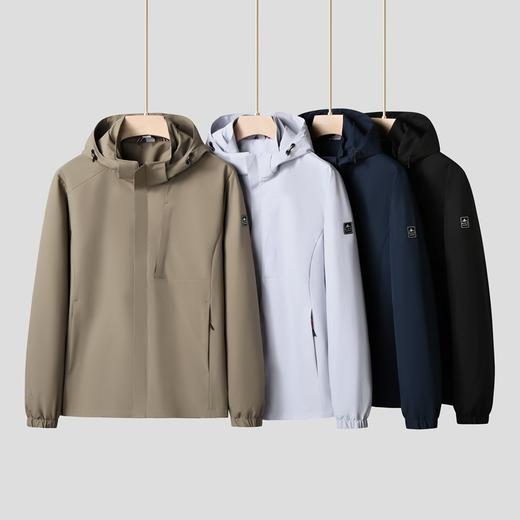 【新款DK】大依优型大码男装连帽夹克加肥加大休闲夹克胖子外套上衣 商品图6