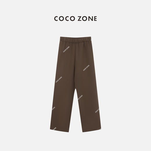 COCO ZONE 松紧腰纯色宽松显瘦休闲百搭直筒阔腿裤24C10019 商品图1