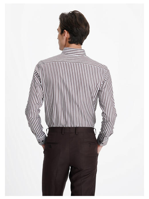 callisto咖啡色纯棉长袖衬衫 商品图4