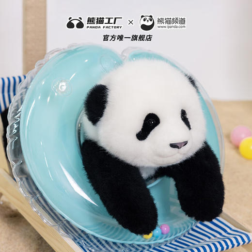 熊猫熊猫工厂 仿真熊猫玩偶 3月龄 萌兰 熊猫基地玩偶爬抱姿公仔羊皮毛绒玩具 商品图5