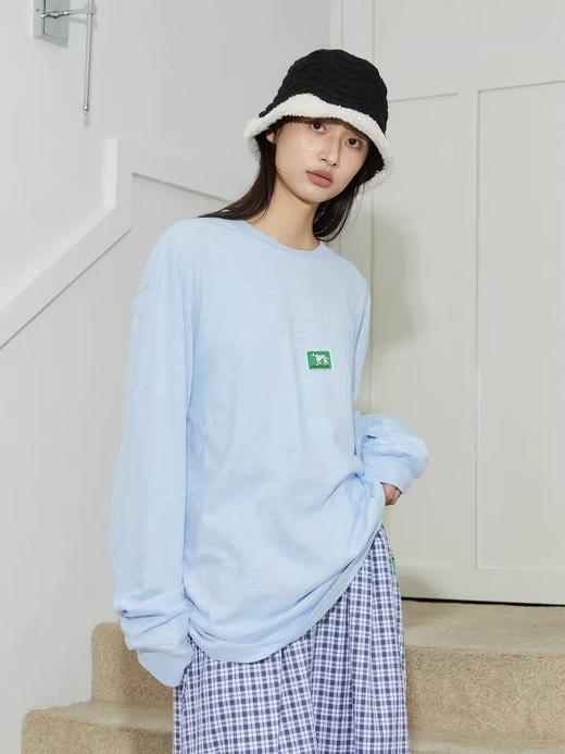 Mood Like Me/MTX24466/可爱小狗标竹节棉亲肤长袖T恤 商品图0