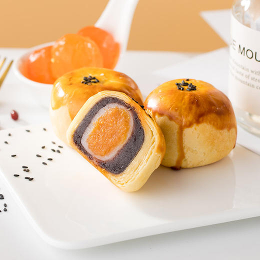 【中秋佳节！源气酥礼蛋黄酥~】蛋黄酥手提礼盒装 混合口味雪媚娘 咸蛋黄中式糕点 小吃休闲零食 下午茶糕点 四层用料 层层美妙-QQ 商品图1