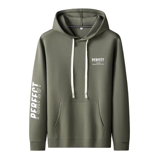 【新款DK】大依优型大码男装印花连帽卫衣长袖T恤加肥加大胖子上衣男士打底T恤休闲帽衫 商品图0