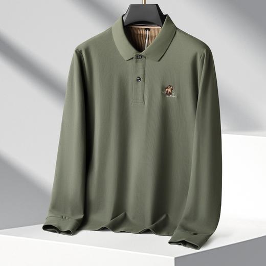 【新款DK】大依优型大码长袖Polo衫翻领男士加肥加大休闲大码男装宽松长袖体恤上衣 商品图5