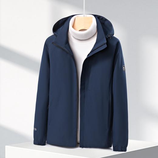 【新款DK】大依优型大码男装连帽夹克加肥加大休闲夹克胖子外套上衣 商品图3