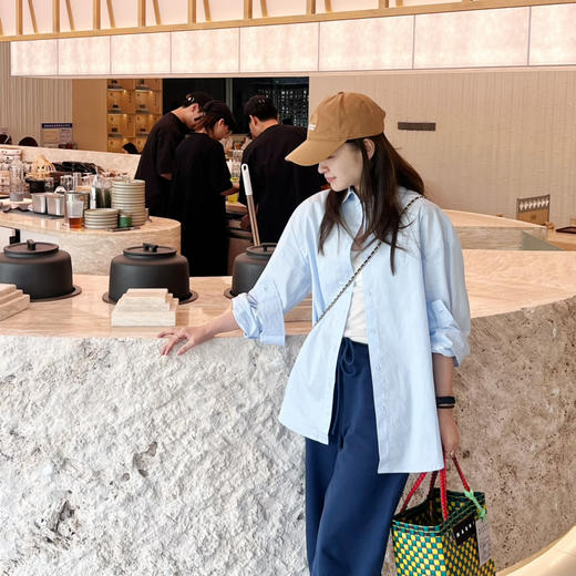 2408404   北欧品牌 baby蓝衬衫 宽松遮肉 clean fit 商品图0