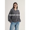 MAISON CECILE三色/高克重V领羊毛针织慵懒感大毛衣 商品缩略图2