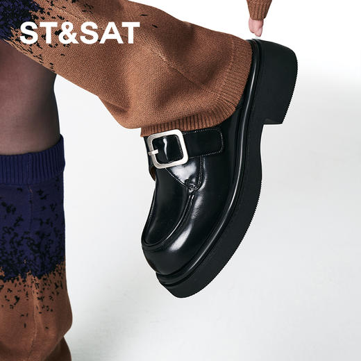星期六英伦复古简约单扣乐福鞋SSC3111184 商品图6
