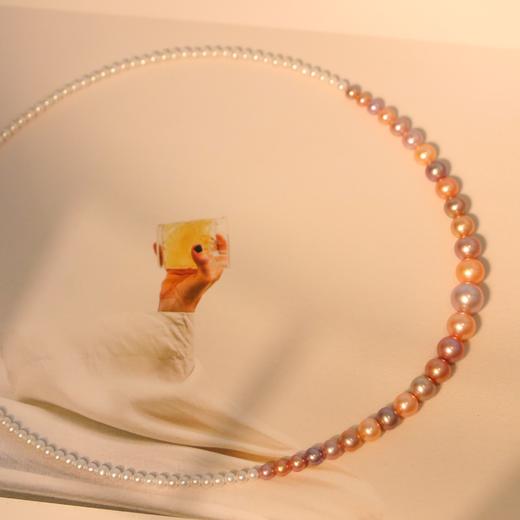 甄珠贝【城堡】幻彩珍珠塔链 天然无核淡水珍珠3-9mm 正圆基本无暇 商品图1