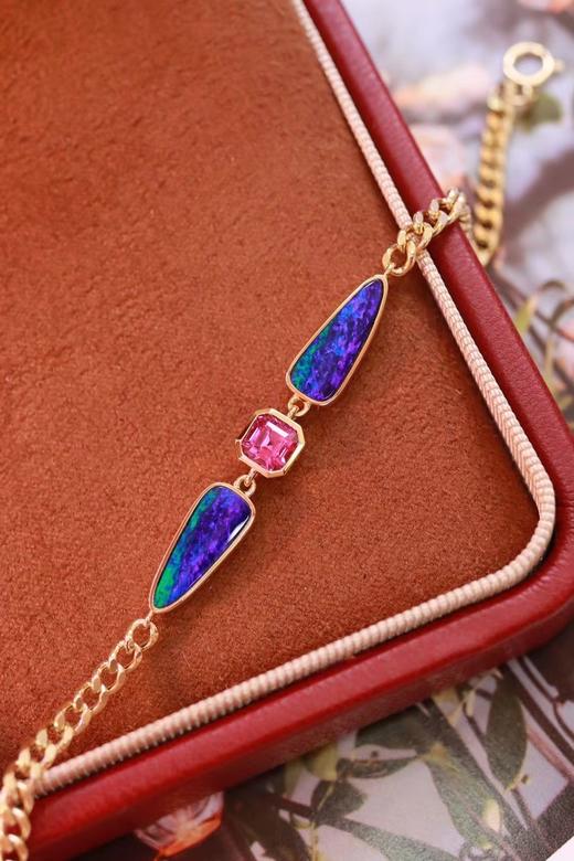 3.05ct 欧泊碧玺手链 商品图2