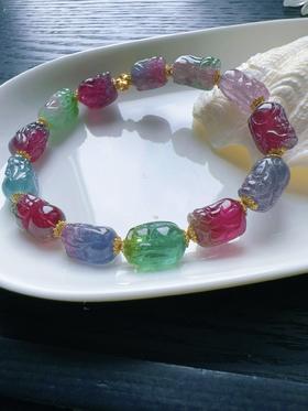 24.2g 雕刻碧玺手链