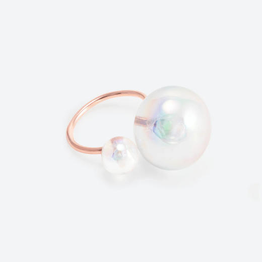 订购6周到｜La môme bijou-Bulles-戒指  玫瑰金色（中号）［法国设计师］ 商品图0