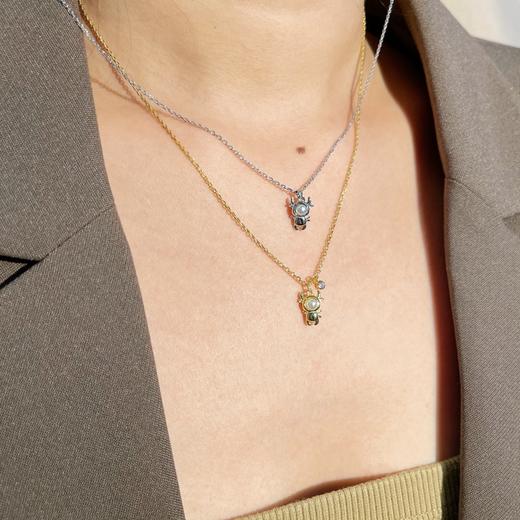 s925纯银牛动物牛气冲冲珍珠创意项链 商品图7