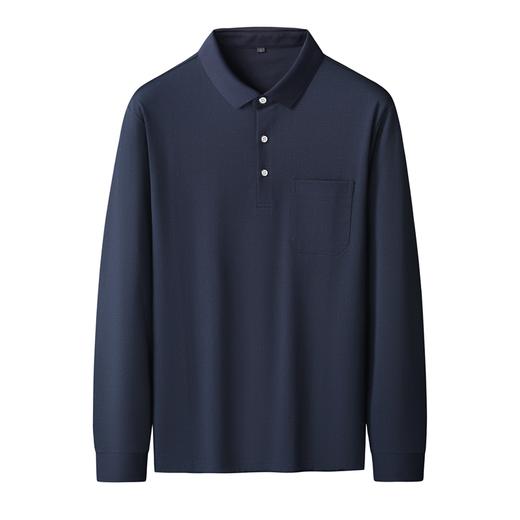 【Q】【新款DK】大依优型大码长袖Polo衫翻领男士加肥加大休闲大码男装宽松长袖体恤上衣 商品图2