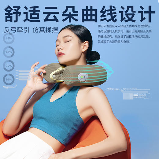 和正 U型多功能颈椎按摩器 | 反弓牵引 双向正反按摩 推揉拨按 一枕多用 按摩不设限 商品图1