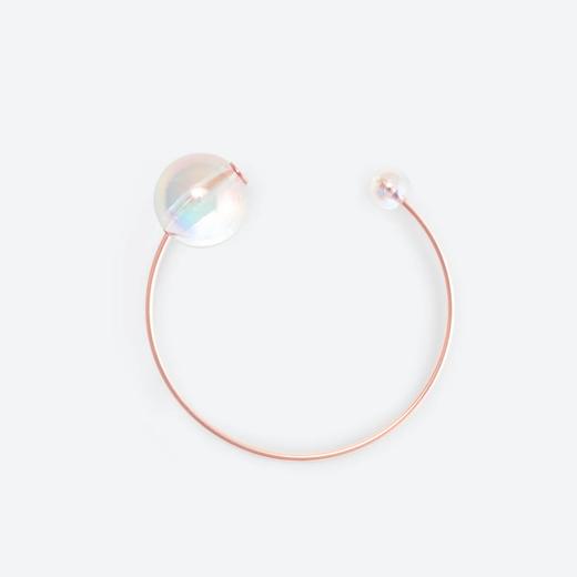 订购6周到｜La môme bijou-JONC 2 BULLES-玫瑰金 手镯［法国设计师］ 商品图0