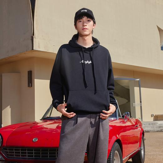 YKYB情侣连帽卫衣秋季新款百搭简约宽松帽衫上衣 商品图0