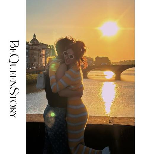 BeQueenStory【热恋磁场】羊驼毛气质修身条纹套装&宽松慵懒毛衣 商品图3