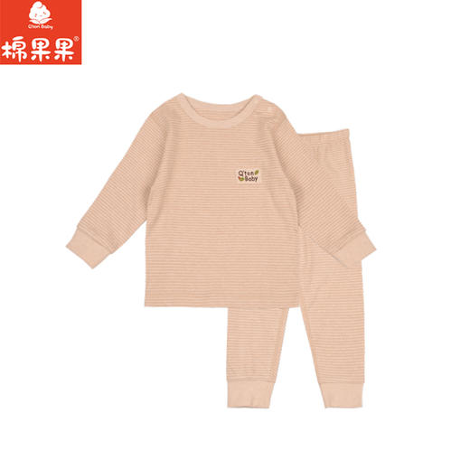 棉果果秋季新品春秋季男童女童彩棉T恤裤子套装套头套装M301302199414 商品图0