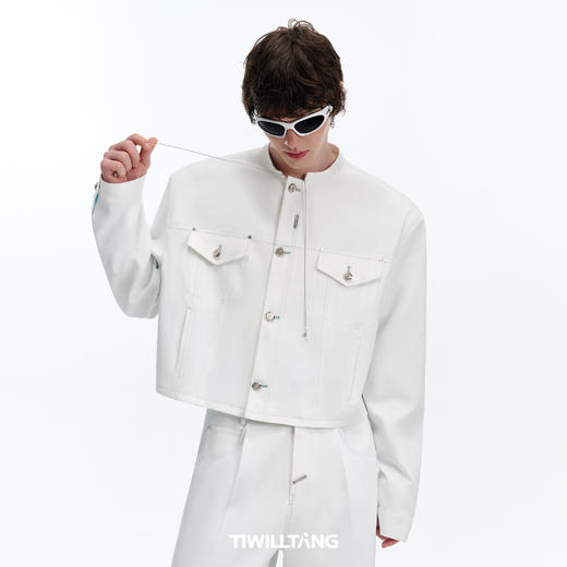 TIWILLTANG启世录撞色线立领套装夹克 商品图2