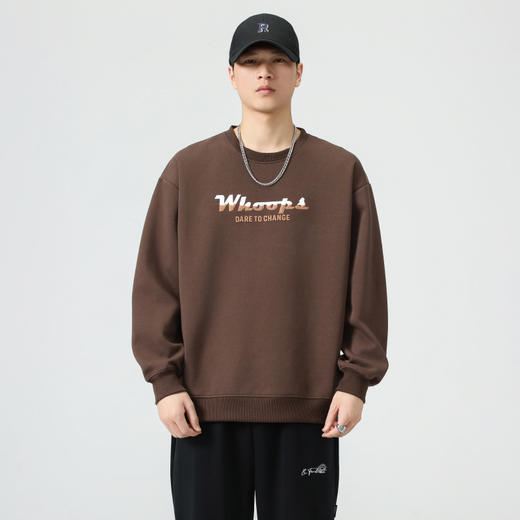 【Q】【新款DQ】大依优型大码圆领卫衣男宽松休闲上衣胖子加肥加大男士潮流 商品图1