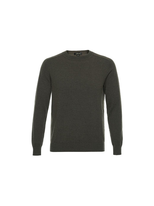 callisto“绒”系列绿色100%山羊绒长袖毛衣 商品图0