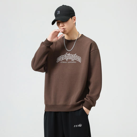 【Q】【新款DQ】大依优型大码圆领卫衣男宽松休闲上衣胖子加肥加大男士潮流 商品图7