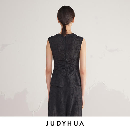 JUDYHUA 流沙系列抽褶无袖上衣 商品图2