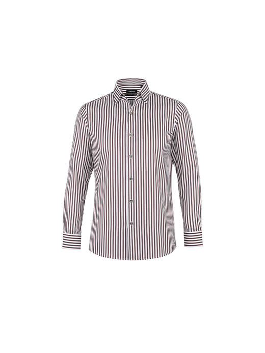 callisto咖啡色纯棉长袖衬衫 商品图0