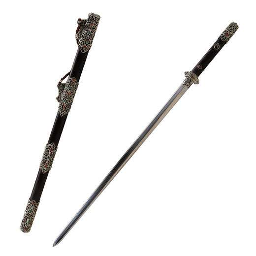 紫英唐刀 唐刀剑 龙泉沈广隆剑铺 手工传统宝刀 收藏工艺刀   sgl-5008未开刃 商品图7