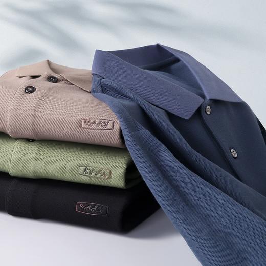 【100%棉】【新款DK】大依优型大码长袖Polo衫翻领纯棉男士加肥加大休闲大码男装宽松长袖体恤上衣 商品图2