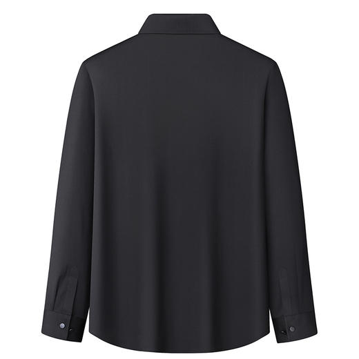 【新款DWP】大依优型大码弹力长袖衬衫翻领男装加肥加大体恤大号上衣胖子商务休闲 商品图4