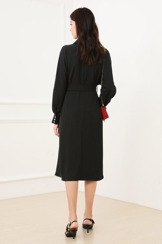 Le Malene 气质风衣式翻领束腰连衣裙 13574 商品图2