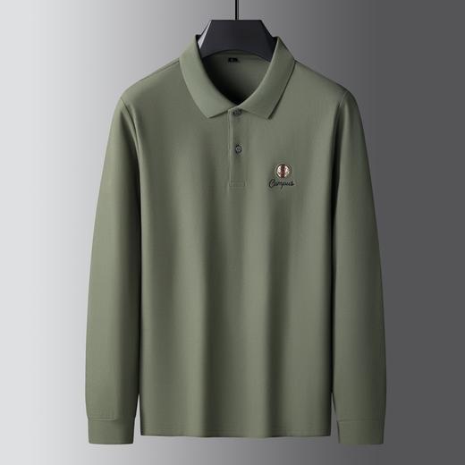【100%棉】【新款DK】大依优型大码长袖Polo衫翻领纯棉男士加肥加大休闲大码男装宽松长袖体恤上衣 商品图4