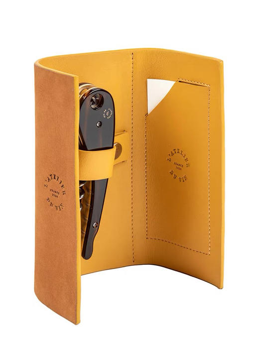 法国L'Atelier du Vin杠杆红酒开瓶器海马刀老酒刀牛皮旅行装 商品图4