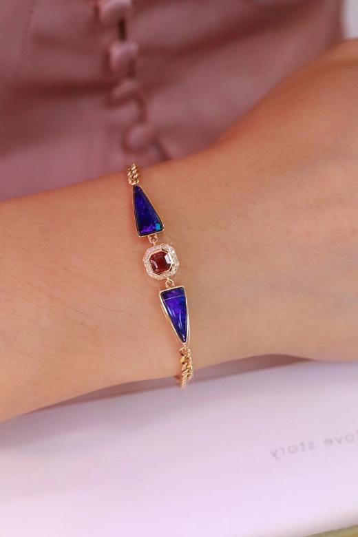 3.07ct 欧泊碧玺手链 商品图8