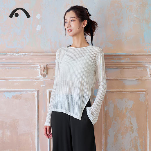 2024爱睱步法式瑜伽运动健身普拉提肌理纹上衣A24339RT 商品图6