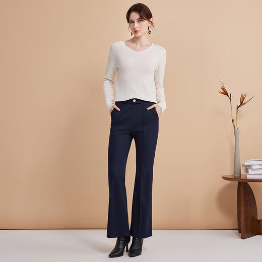 EITIE爱特爱秋季新款羊毛羊绒舒适保暖打底百搭针织衫D2401409 商品图12