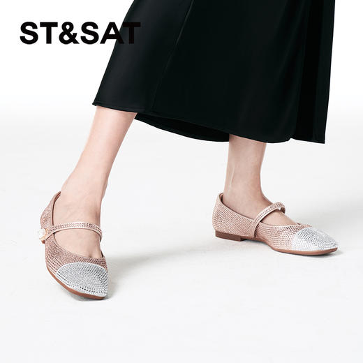 星期六优雅闪钻珍珠一字带玛丽珍SSC3111332 商品图5