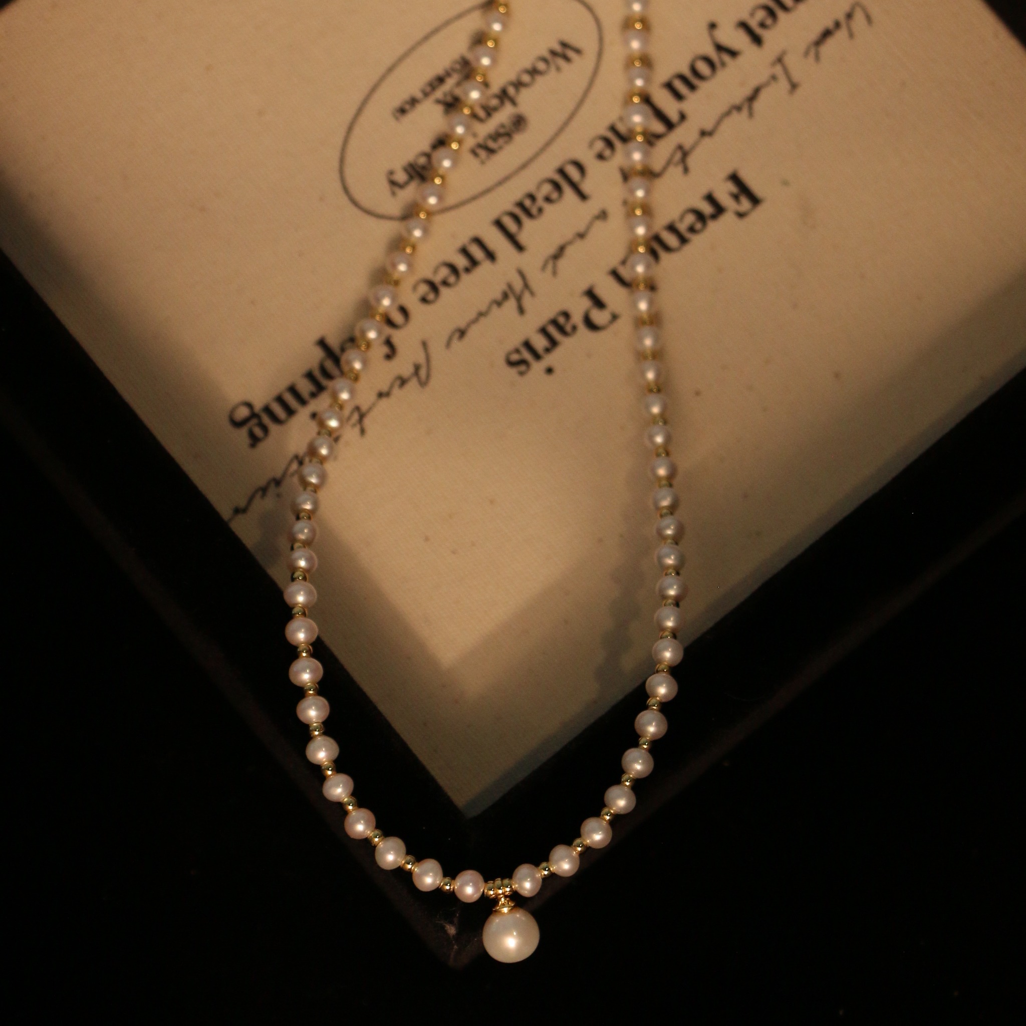 【下单2-3个工作日发】甄珠贝 小香风项链  约3mm/6-7mm珍珠 保色合金+925银镀金配件 可叠搭