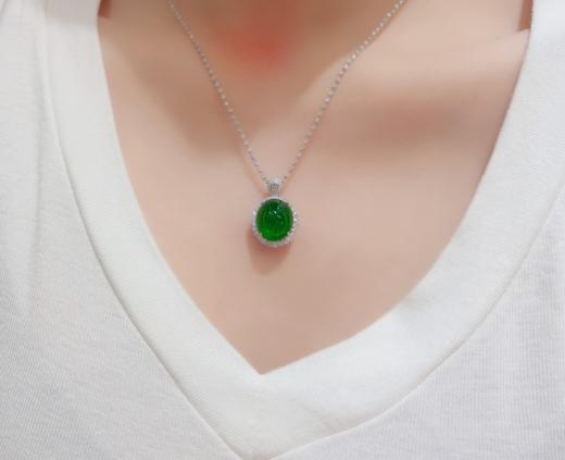 9ct 祖母绿戒指吊坠 商品图4