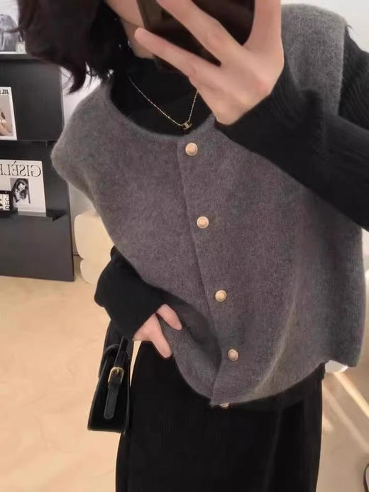 五色高品质金扣马甲 商品图0