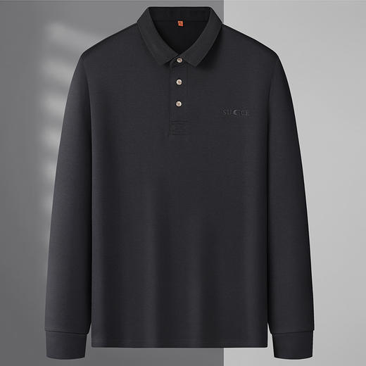 【新款DWP】大依优型大码长袖Polo衫翻领男装加肥加大体恤大号上衣胖子 商品图2