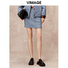 VIMAGE纬漫纪秋季新款高腰显瘦时尚复古印花短裙半身裙V2206815 商品缩略图0