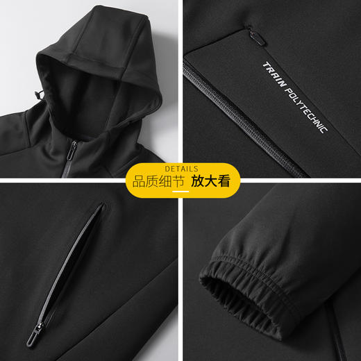 【新款DK】大依优型大码男装立领夹克加肥加大休闲夹克胖子宽松弹力运动外套上衣 商品图2