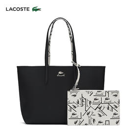 Lacoste法国鳄鱼女士新款时尚休闲正反两用托特包NF4742AS