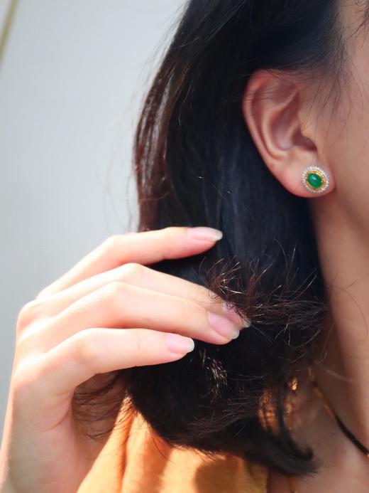 2.8ct 祖母绿耳钉 商品图7