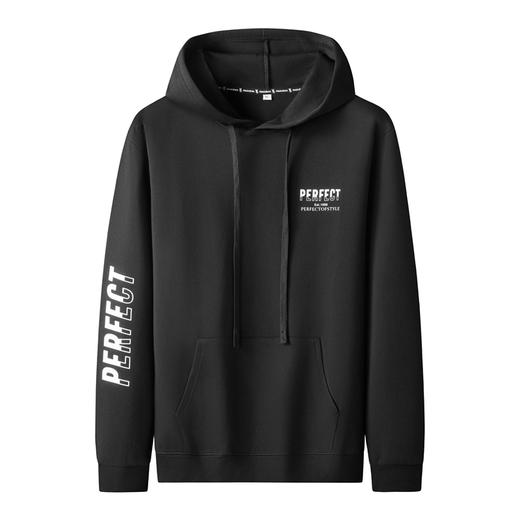 【新款DK】大依优型大码男装印花连帽卫衣长袖T恤加肥加大胖子上衣男士打底T恤休闲帽衫 商品图6